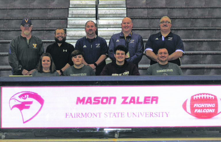 That’s because Zaler, a standout two-way lineman for the Valley Indians.. Inks with Fairmont State University